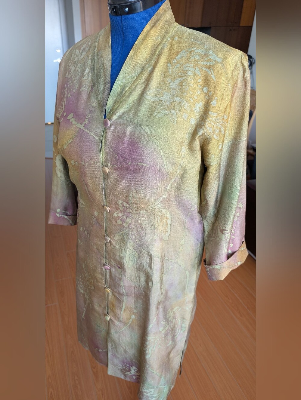 Women's Pastel Floral Silk Jacket Camisole